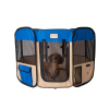 Armarkat Portable Pet Playpen In Blue and Beige Combo