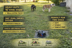 Double Dog Run Tangle-free Two Dog Tie Out Stake