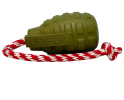 USA-K9 Grenade Shaped Rubber Dog Toy - Chew, Treat Dispenser & Tug Toy