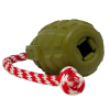 USA-K9 Grenade Shaped Rubber Dog Toy - Chew, Treat Dispenser & Tug Toy