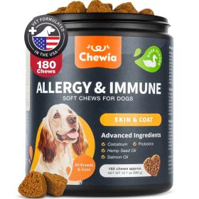 Dog Allergy Relief Chews Itch Relief For Dogs Anti Itch Dog Allergy Chews US Formulated Dog Itching Skin Relief With Salmon Oil Immune Health Seasonal