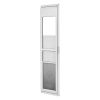 Dog Door for Sliding Glass Door, 75 7/8" to 80 11/16" Adjustable Height, Aluminum Alloy Frame with Flap and Lock, for Extra Large-Sized Dogs