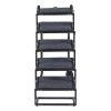 Dog Stairs for Car, 5 Steps Extra Wide Foldable Dog Ramp for Large Dogs with Non-Slip Rug Surface, Portable Lightweight Pet Ladder for Car, SUV, Truck