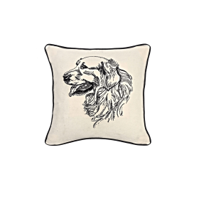 GOLDEN RETRIEVER PORTRAIT DOG PILLOW