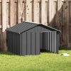 Dog House Anthracite Galvanized Steel 45.9x40.6x32.1 in Durable