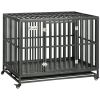 44'' Strong Pet Dog Crate Mobility Cage w/ Playpen Metal & Removeable Tray