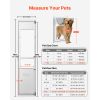 Dog Door for Sliding Glass Door, 75 7/8" to 80 11/16" Adjustable Height, Aluminum Alloy Frame with Flap and Lock, for Extra Large-Sized Dogs