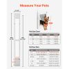 Dog Door for Sliding Glass Door, 75 7/8" to 80 11/16" Adjustable Height, Aluminum Alloy Frame with Flap and Rotating Hinge, Lock Design