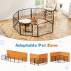 Dog Playpen Indoor Fence Height Metal Exercise Pen with Door Small Puppy/Medium/Large Dogs Animal Pet for Outdoor, Garden, Yard
