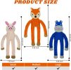 3 Pack No Stuffing Crinkle Squeaky Interactive Plush Dog Toys for Aggressive Chewers to Keep Puppy Busy for Boredom Small & Medium Breeds Furry Friend