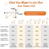 36-48 inch Double Door Dog Crate, Foldable Metal Cage with Divider Tray