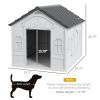 Cozy Pet House Water-Resistant Indoor/Outdoor Puppy Shelter Gray for Small/Medium Dogs Easy to Install