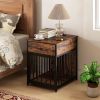 Dog Crate Furniture for Small Dogs Wooden Puppy Kennel with Charging Station