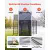 Outdoor Dog Kennel, 3.67 x 3.78 x 4.1 ft Large Dog Kennel with Secure Lock, Outside Dogs Enclosures with UV-Resistant & Waterproof Roof Cover