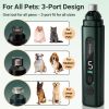 5-Speed Dog Nail Grinder, LED Display with Diamond Grinding Wheel for Large Dogs & Cats