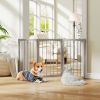 30 Inch Tall Wooden Pet Fence for Cats Small and Medium Dogs