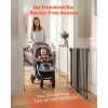 Baby Gate for Stairs, 28-43 in Adjustable Width, 36 in High Dog Gate, No Bottom Bar, One-Handed Operation