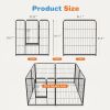 Dog Playpen Indoor Fence Height Metal Exercise Pen with Door Small Puppy/Medium/Large Dogs Animal Pet for Outdoor, Garden, Yard