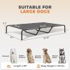 Elevated Dog Bed for Large Breeds Gray 60"L