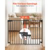 Baby Gate for Stairs, 28-43 in Adjustable Width, 36 in High Dog Gate, No Bottom Bar, One-Handed Operation
