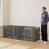 83"L Heavy Duty Dog Crate, Extra Large Dog Kennel with Divider and Mat for Large Breeds, Modular Puppy Playpen