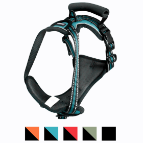 GOOPAWS Padded Reflective Dog Harness (Color: Blue, size: Neck)