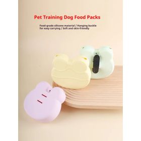 Pet Training Treat Pouch With Food-Grade Silicone â€“ Soft, Skin-Friendly Dog Treat Bag With Hanging Buckle For Easy Carrying â€“ Ideal For Puppy Trai (Option: Pink)