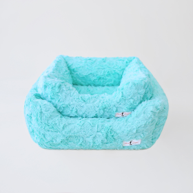 Cuddle Dog Bed (Color: Aquamarine, size: SM)