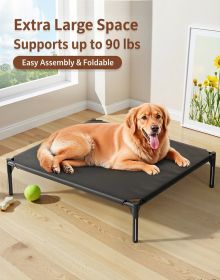 Pet Bed, No Assembly Required, Foldable, Portable, Waterproof & Moisture-Proof, Breathable & Antibacterial, All-Season Sleeping Mat for Cats and Dogs (Color: Oxford cloth L)