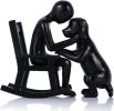 Man and Dog Figurine, Dog Memorial Gifts for Loss of Dog, Dog Sculpture Home Decor, Decorative Figurines for Shelves, Bookshelf, TV Stand