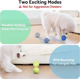 seagi Interactive Dog Toys – Durable Automatic Bouncing & Vibrating Interactive Dog Ball for Smart Play (Color: Blue)