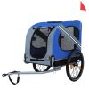 Large Folding Bike Trailer for Dogs – 66LB Capacity All-Terrain Pet Carrier, Durable Steel Frame for Cycling, Jogging, Camping & Outdoor Adventures
