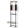 Pet Feeding Station with Storage, Elevated Dog Bowls, Raised Dog Bowl Stand, Dog Food Storage and Feeder Station with Storage Shelves