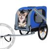 Large Folding Bike Trailer for Dogs – 66LB Capacity All-Terrain Pet Carrier, Durable Steel Frame for Cycling, Jogging, Camping & Outdoor Adventures