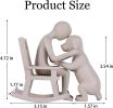 Man and Dog Figurine, Dog Memorial Gifts for Loss of Dog, Dog Sculpture Home Decor, Decorative Figurines for Shelves, Bookshelf, TV Stand