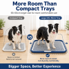 Dog Potty Tray with Removable Grating, Leak-Proof Indoor Dog Toilet for Puppy Training, Washable Pee Pad Holder for Apartments & Dogs
